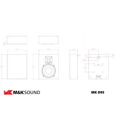 Настенная акустика M&K Sound D95 Grey Satin/Grey Cloth